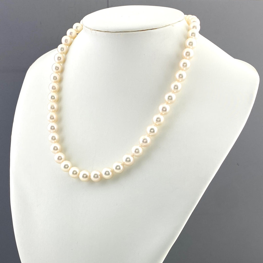 パール デザインネックレス シルバー 真珠 ネックレス SV パール レディース 【中古】nbjwl