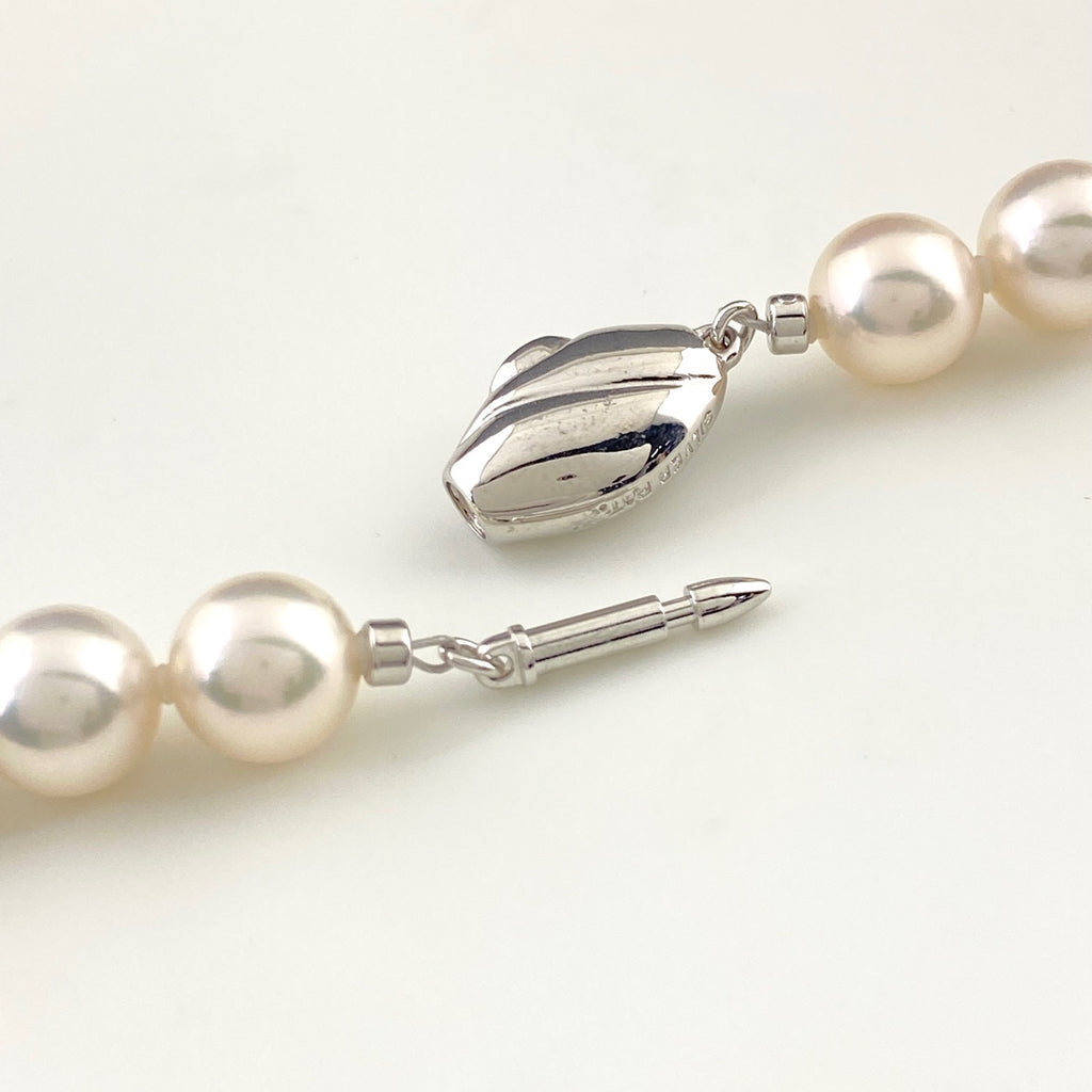 パール デザインネックレス シルバー 真珠 ネックレス SV パール レディース 【中古】nbjwl