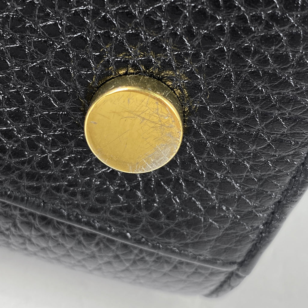 サンローラン サック ド ジュール ミディアム ハンドバッグ トートバッグ レザー ブラック 347543 レディース 【中古】brbag