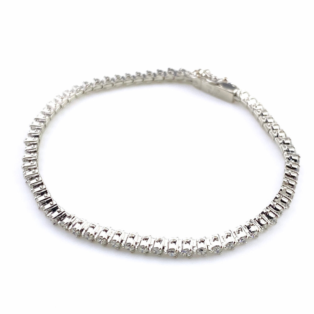 タサキ テニスブレスレット WG ホワイトゴールド 腕輪 メレダイヤ ブレスレット K18 WG ダイヤモンド レディース 【中古】brjwl