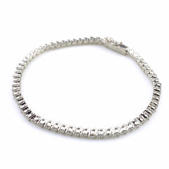 タサキ テニスブレスレット WG ホワイトゴールド 腕輪 メレダイヤ ブレスレット K18 WG ダイヤモンド レディース 【中古】brjwl