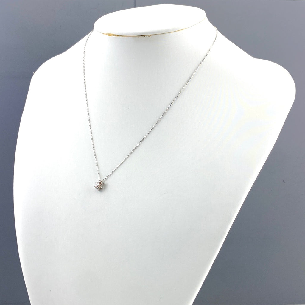 メレダイヤ デザインネックレス プラチナ ペンダント ネックレス Pt900 Pt850 ダイヤモンド レディース 【中古】nbjwl