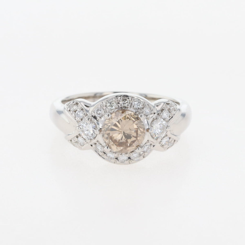 ダイヤモンド デザインリング プラチナ 指輪 メレダイヤ リング 14.5号 Pt900 ダイヤモンド レディース 【中古】nbjwl