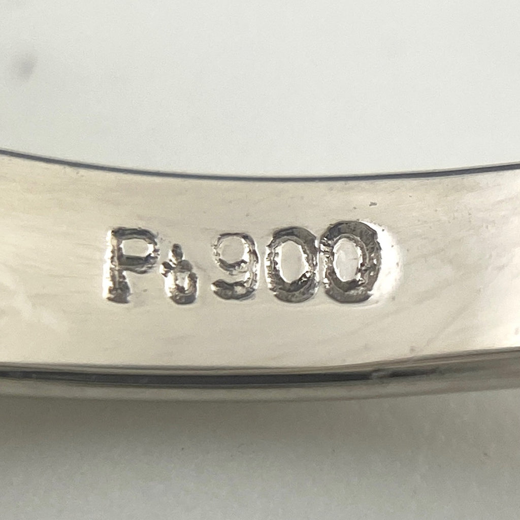 サファイア デザインリング プラチナ 指輪 メレダイヤ リング 12号 Pt900 サファイア ダイヤモンド レディース 【中古】nbjwl