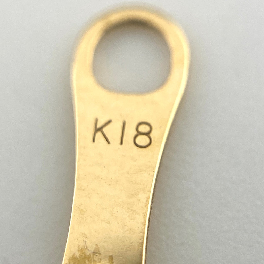 メレダイヤ デザインネックレス YG イエローゴールド ペンダント ネックレス K18 ダイヤモンド レディース 【中古】nbjwl