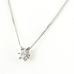 ダイヤモンド デザインネックレス プラチナ ペンダント ネックレス Pt850 ダイヤモンド レディース 【中古】nbjwl