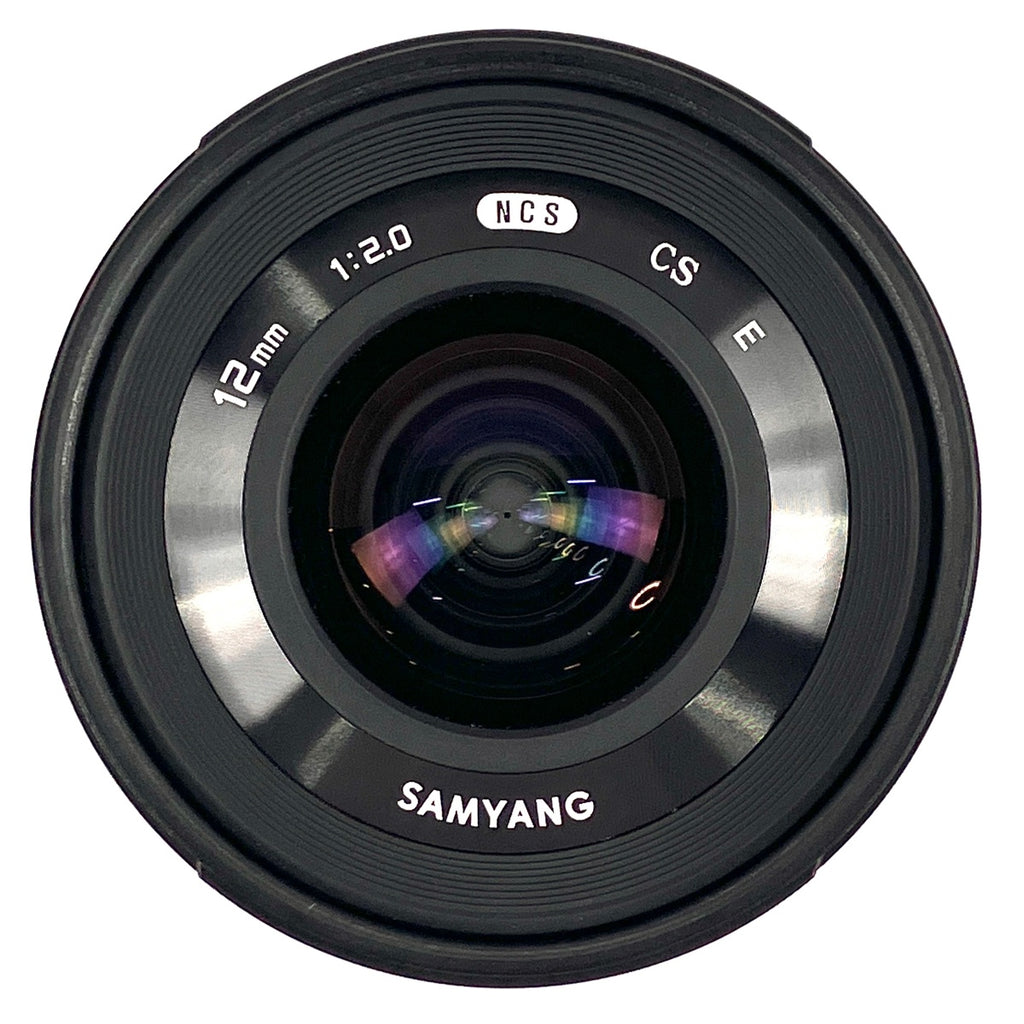 サムヤン SAMYANG 12mm F2.0 NCS CS (ソニーE/APS-C用) ブラック 一眼カメラ用レンズ（マニュアルフォーカス） 【中古】