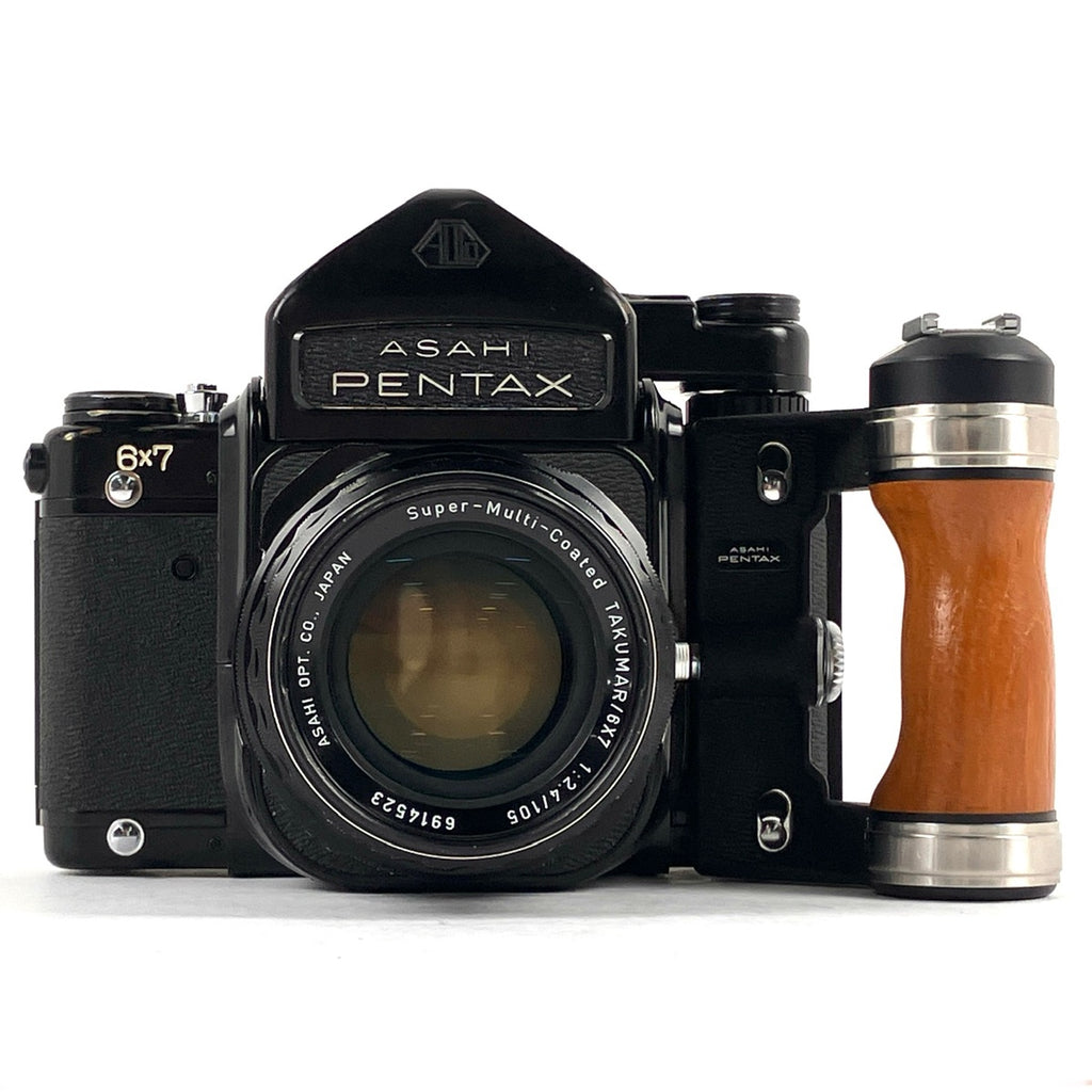 ペンタックス PENTAX 6x7+TAKUMAR 6X7 105mm F2.4 67 バケペン用 中判カメラ 【中古】