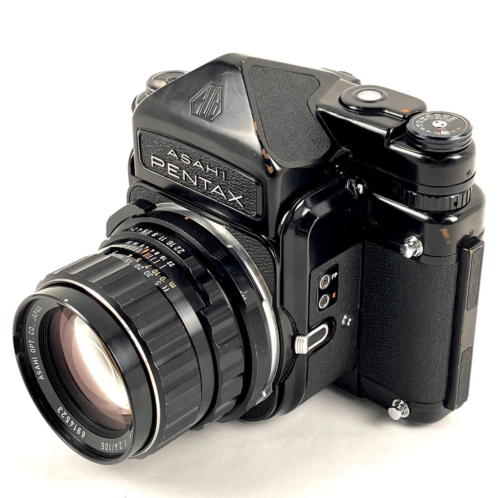 ペンタックス PENTAX 6x7+TAKUMAR 6X7 105mm F2.4 67 バケペン用 中判カメラ 【中古】