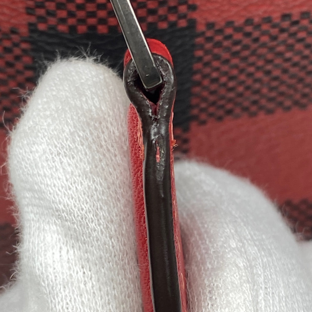 コーチ チェック柄 リュックサック バッグパック ロゴ リュック コーティングキャンバス レッド ブラック F38949 レディース 【中古】brbag