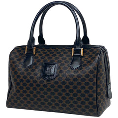 セリーヌ マカダム柄 ハンドバッグ ロゴ ハンドバッグ コーティングキャンバス ブラック レディース 【中古】brbag
