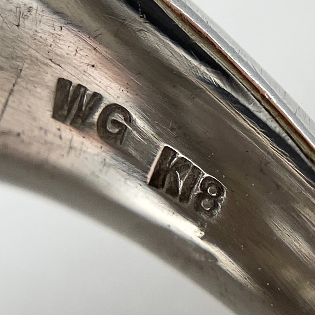 メレダイヤ デザインリング WG ホワイトゴールド 指輪 リング 18号 K18 WG ダイヤモンド メンズ 【中古】 
 ラッピング可