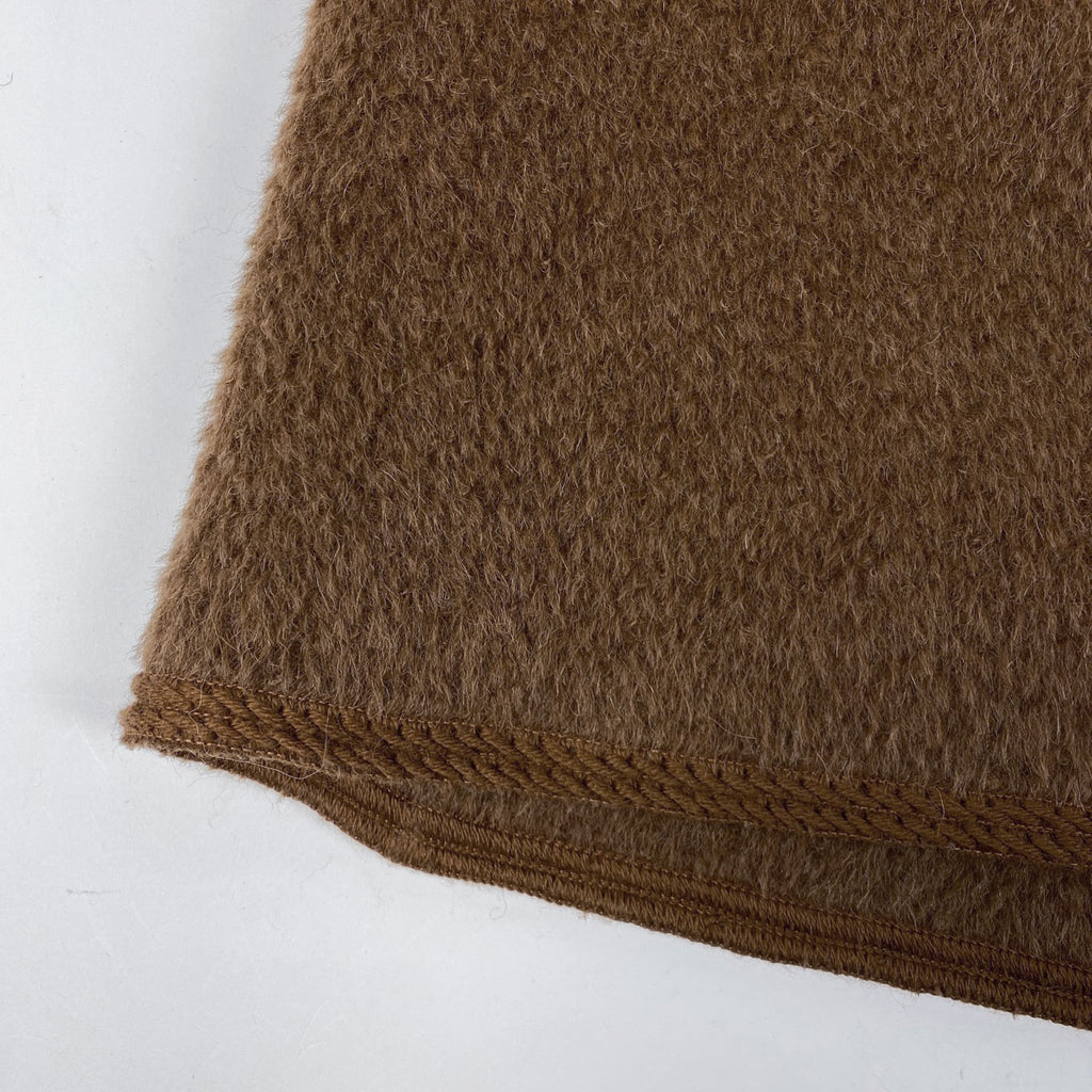 フェンディ ファー付き ロング コート ノーカラー アウター その他コート ブラウン レディース 【中古】brapp