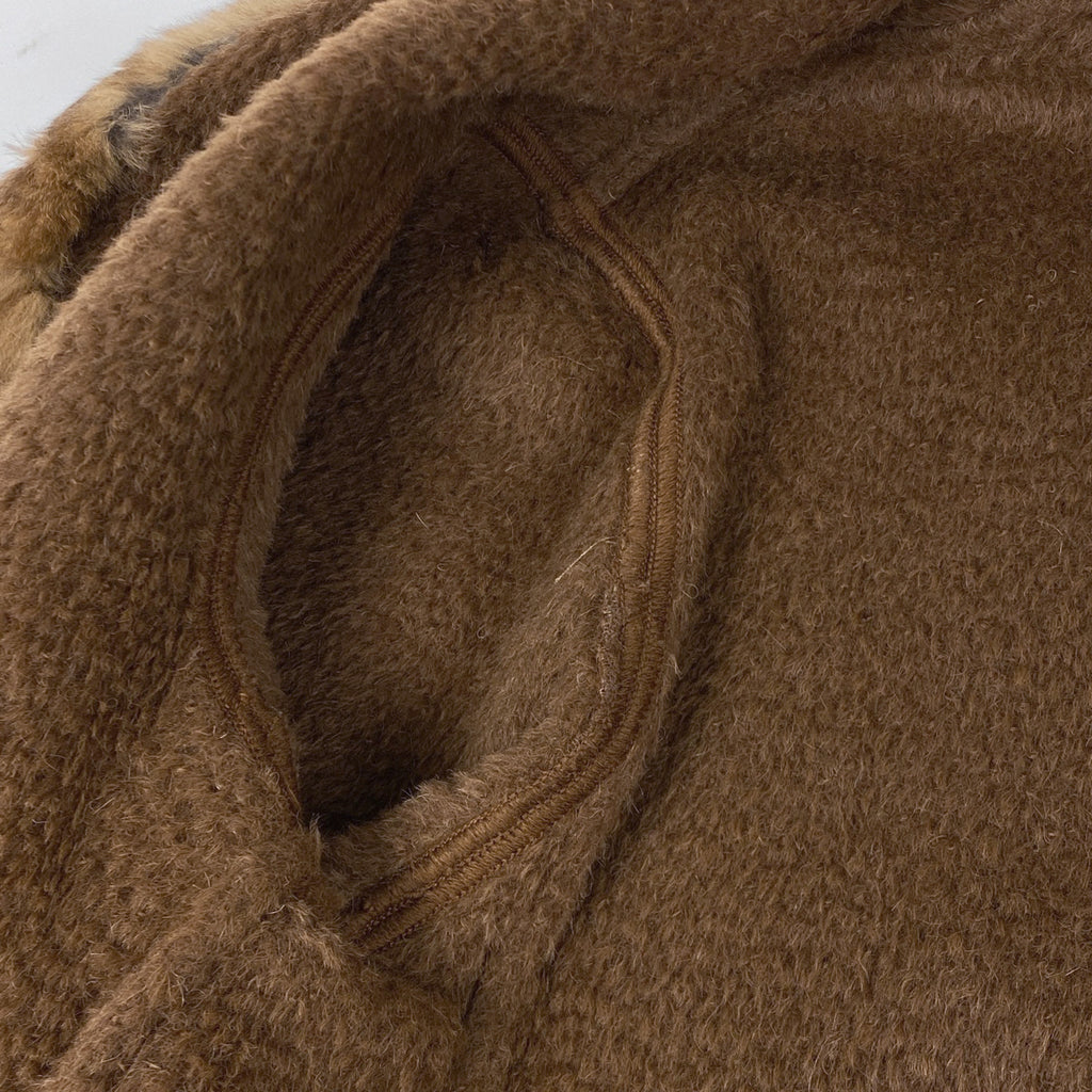 フェンディ ファー付き ロング コート ノーカラー アウター その他コート ブラウン レディース 【中古】brapp