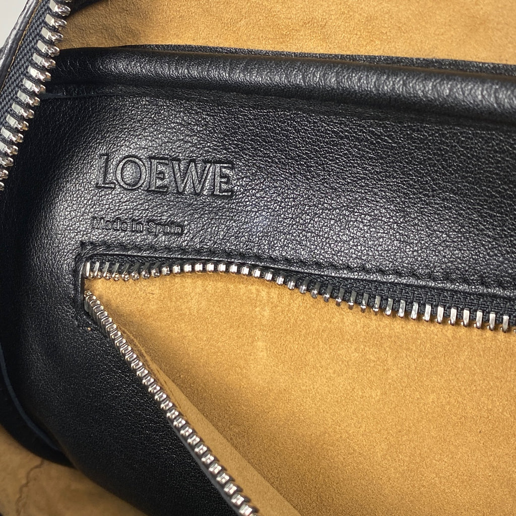 ロエベ アナグラム ハンドバッグ 2WAY ショルダーバッグ ハンドバッグ レザー ブラック レディース 【中古】brbag
