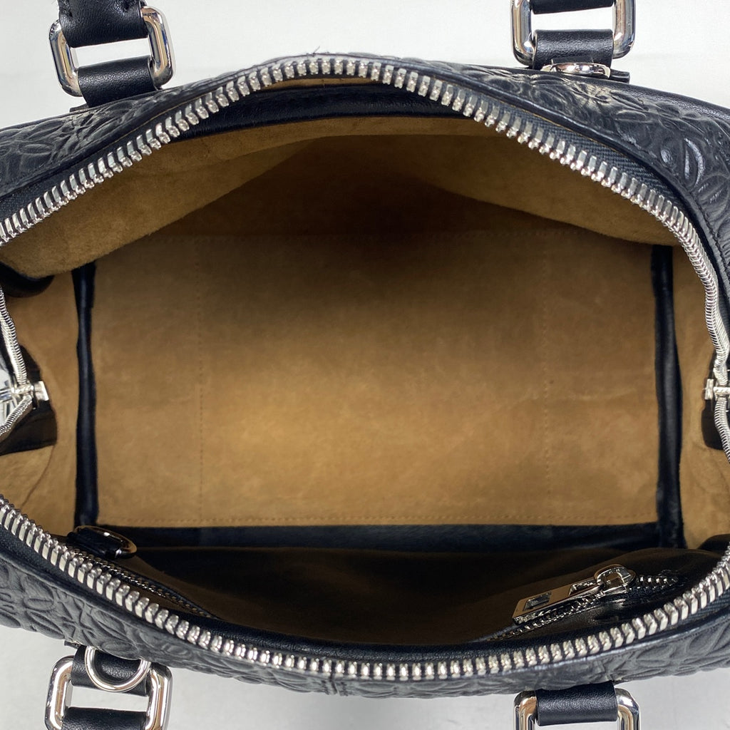 ロエベ アナグラム ハンドバッグ 2WAY ショルダーバッグ ハンドバッグ レザー ブラック レディース 【中古】brbag