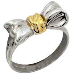 ティファニー リボンモチーフ リング 指輪 K18 リング 11.5号 シルバー925 750 シルバー ゴールド レディース ブランドアクセサリー 【中古】bracc