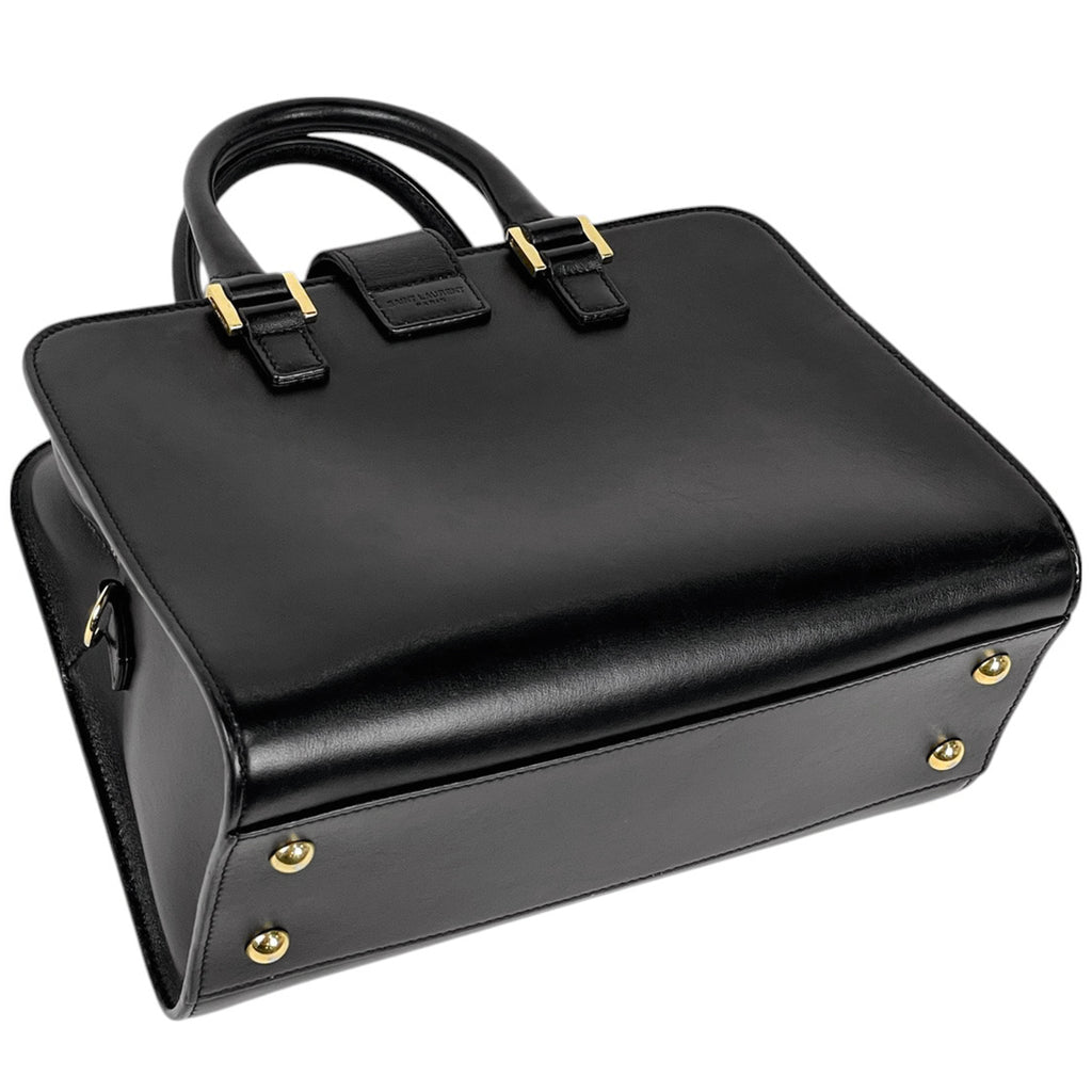 サンローラン ベイビー モノグラム カバス 2WAY ショルダーバッグ ハンドバッグ レザー ブラック 568853 レディース 【中古】brbag