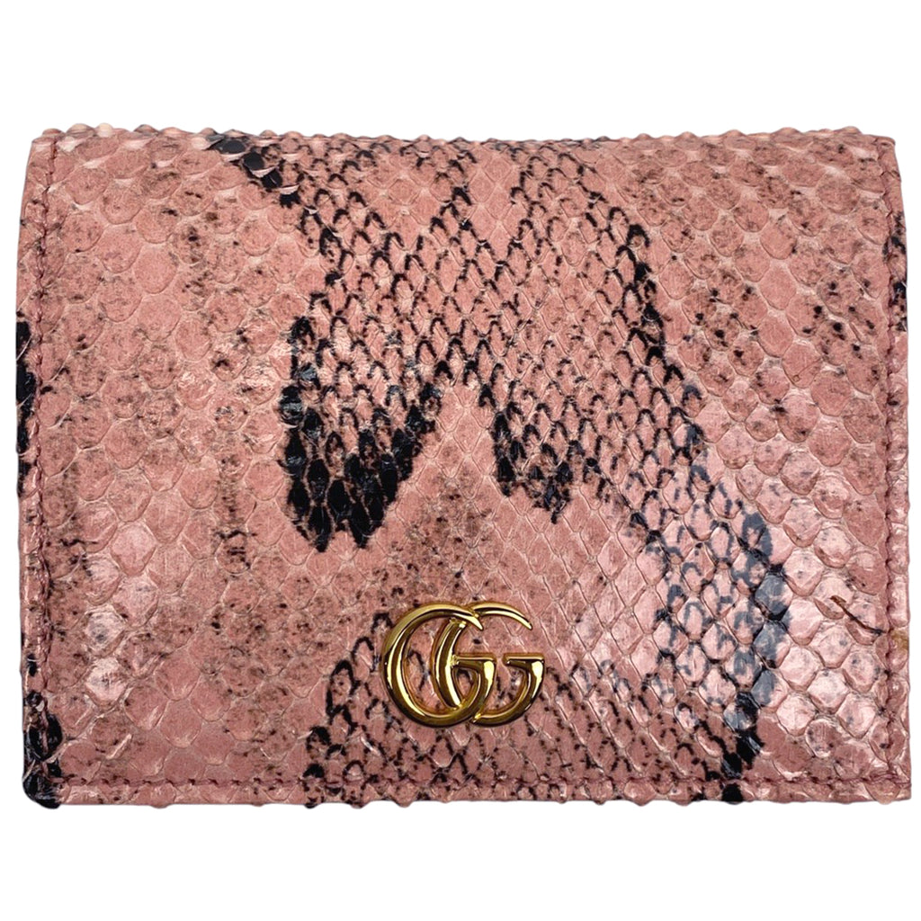 レディース 財布 グッチ GGマーモント 二つ折り パイソン 456126 中古 brbag