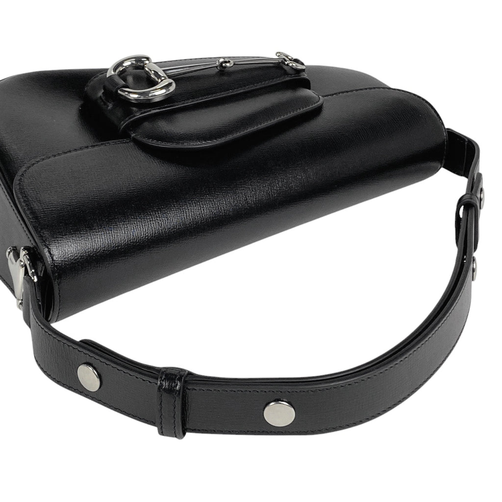 グッチ ホースビット ショルダーバッグ 1955 スモール ショルダーバッグ レザー ブラック 764155 レディース 【中古】brbag