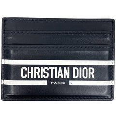 クリスチャンディオール ロゴ カードケース ヴァイブ パスケース 名刺入れ カードケース レザー ブラック レディース 【中古】 
 ラッピング可