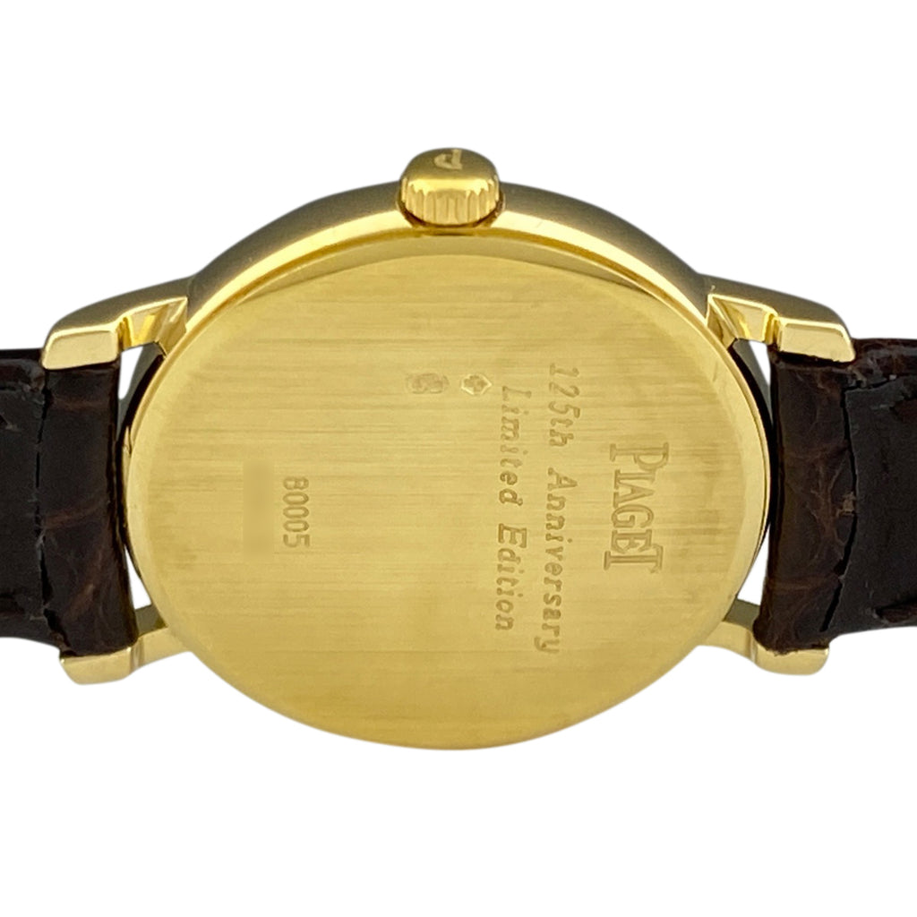 ピアジェ 125周年記念モデル 腕時計 YG レザー クォーツ シルバー レディース 【中古】 
 ラッピング可