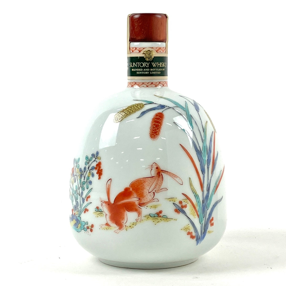 【東京都内限定発送】 サントリー SUNTORY 有田焼 色絵粟兎文瓶 600ml 国産ウイスキー 【古酒】