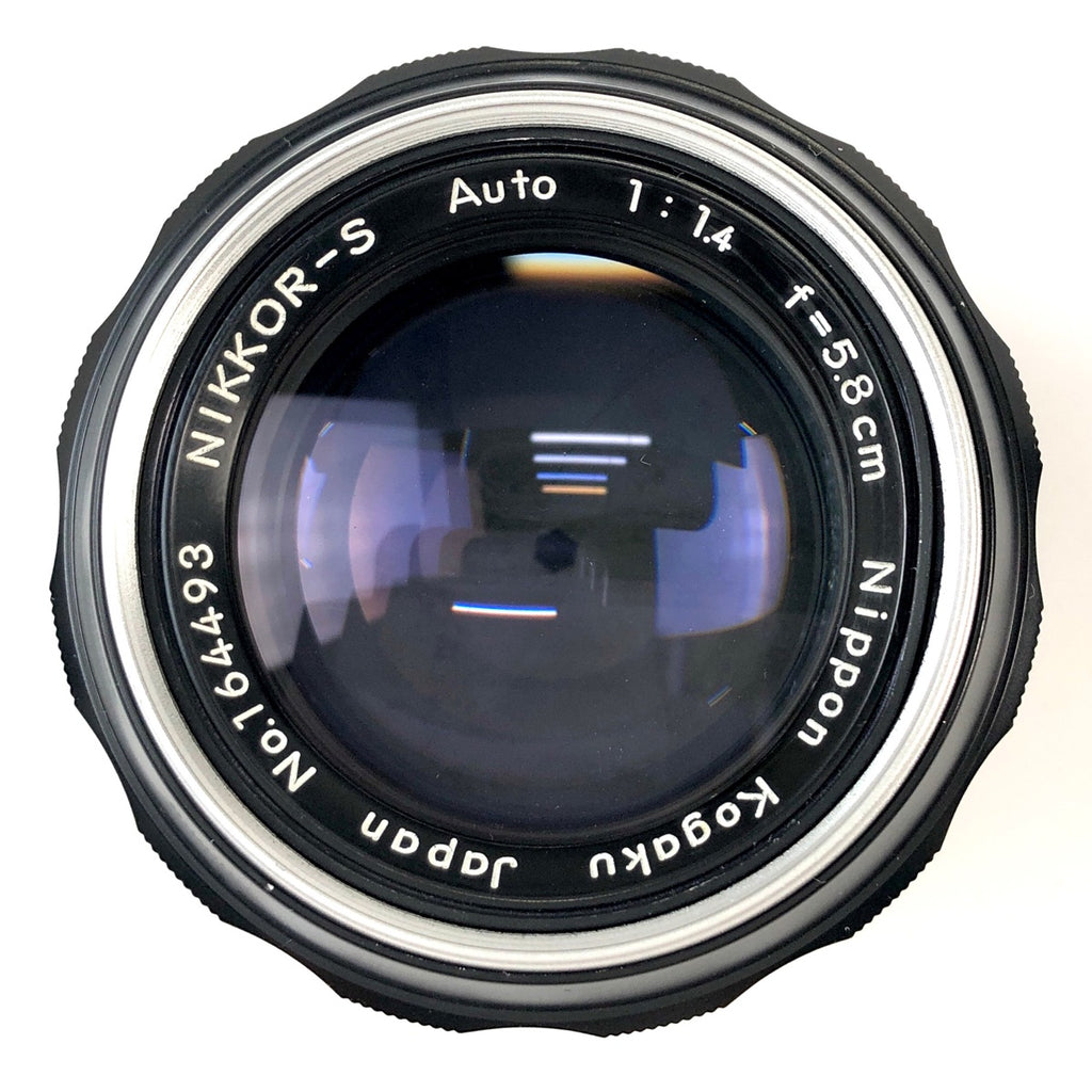 ニコン Nikon F アイレベル シルバー + NIKKOR-S 5.8cm F1.4 非Ai ［ジャンク品］ フィルム マニュアルフォーカス 一眼レフカメラ 【中古】
