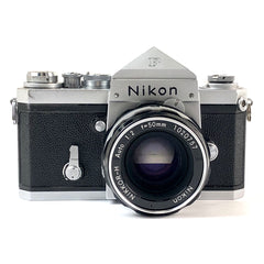 ニコン Nikon F アイレベル シルバー + NIKKOR-H 50mm F2 非Ai ［ジャンク品］ フィルム マニュアルフォーカス 一眼レフカメラ 【中古】