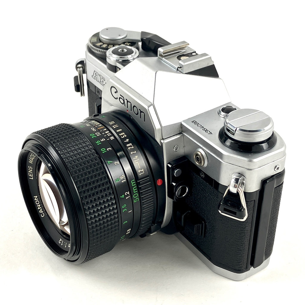 キヤノン Canon AE-1 + NEW FD 50mm F1.2 フィルム マニュアルフォーカス 一眼レフカメラ 【中古】