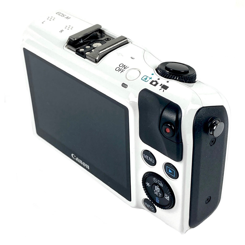 キヤノン Canon EOS M EF-M 18-55 IS STM レンズキット ホワイト デジタル ミラーレス 一眼カメラ 【中古】