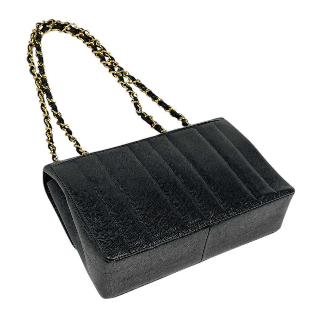 【在庫一掃】 シャネル マドモアゼル チェーン ショルダーバッグ ココマーク Wチェーン ショルダーバッグ レザー ブラック レディース 【中古】 brbag