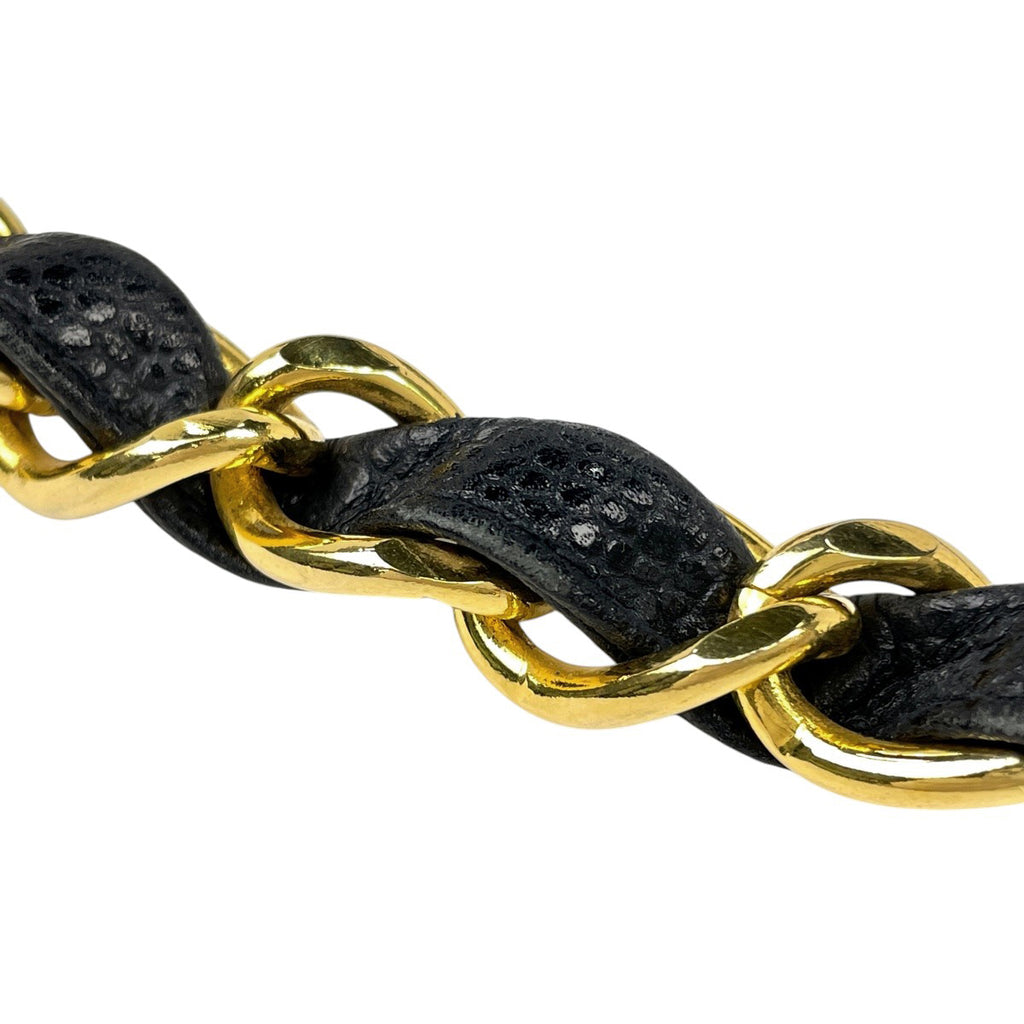 【在庫一掃】 シャネル マドモアゼル チェーン ショルダーバッグ ココマーク Wチェーン ショルダーバッグ レザー ブラック レディース 【中古】 brbag