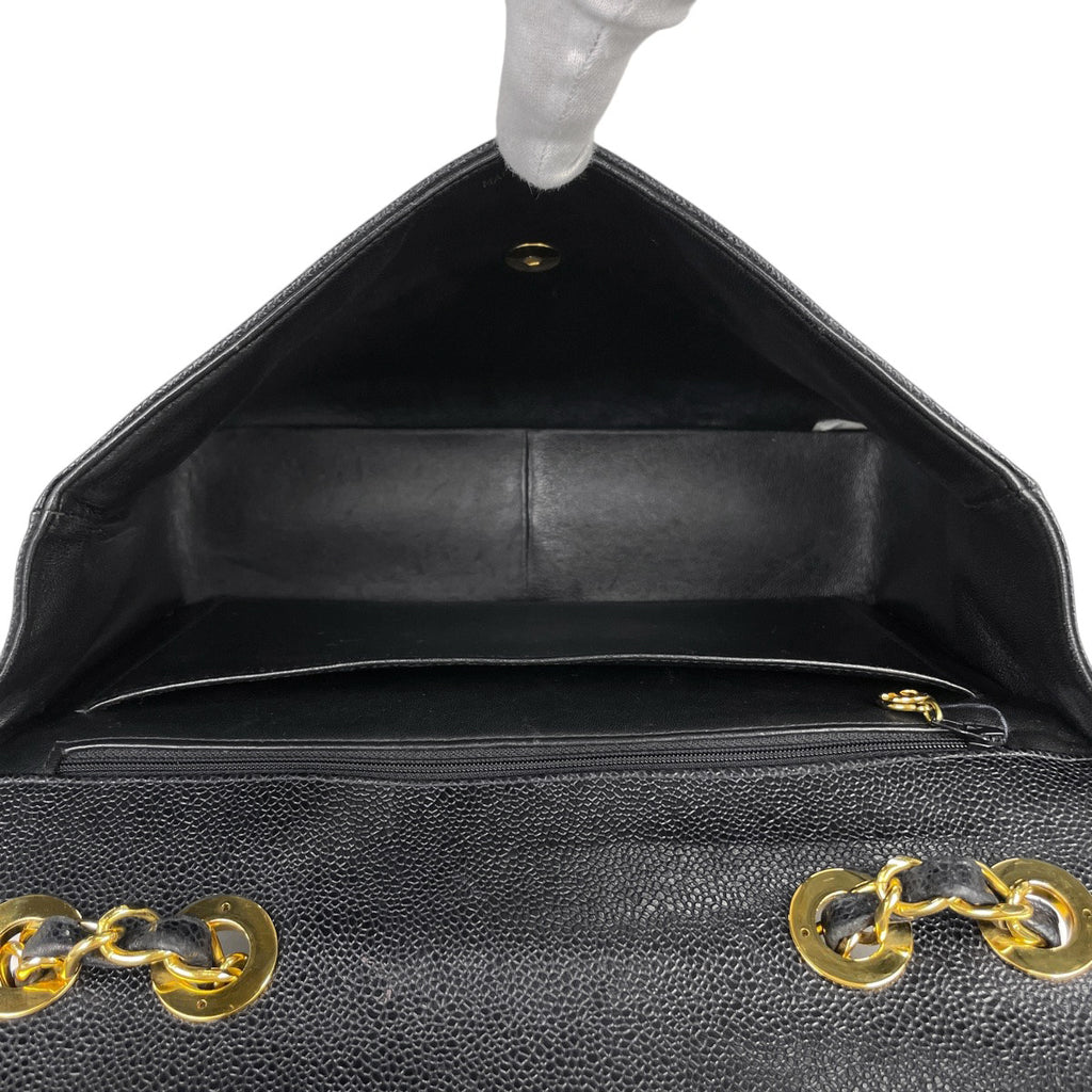 【在庫一掃】 シャネル マドモアゼル チェーン ショルダーバッグ ココマーク Wチェーン ショルダーバッグ レザー ブラック レディース 【中古】 brbag