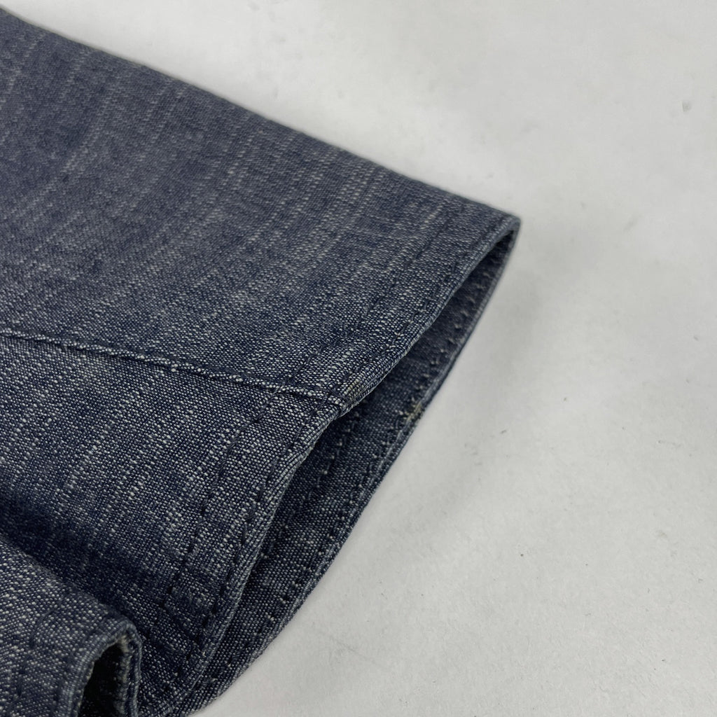 シャネル ココマークボタン ストレートパンツ 裾スリット  ボトムス その他ボトムス コットン ポリウレタン ブルー レディース 【中古】 brapp
