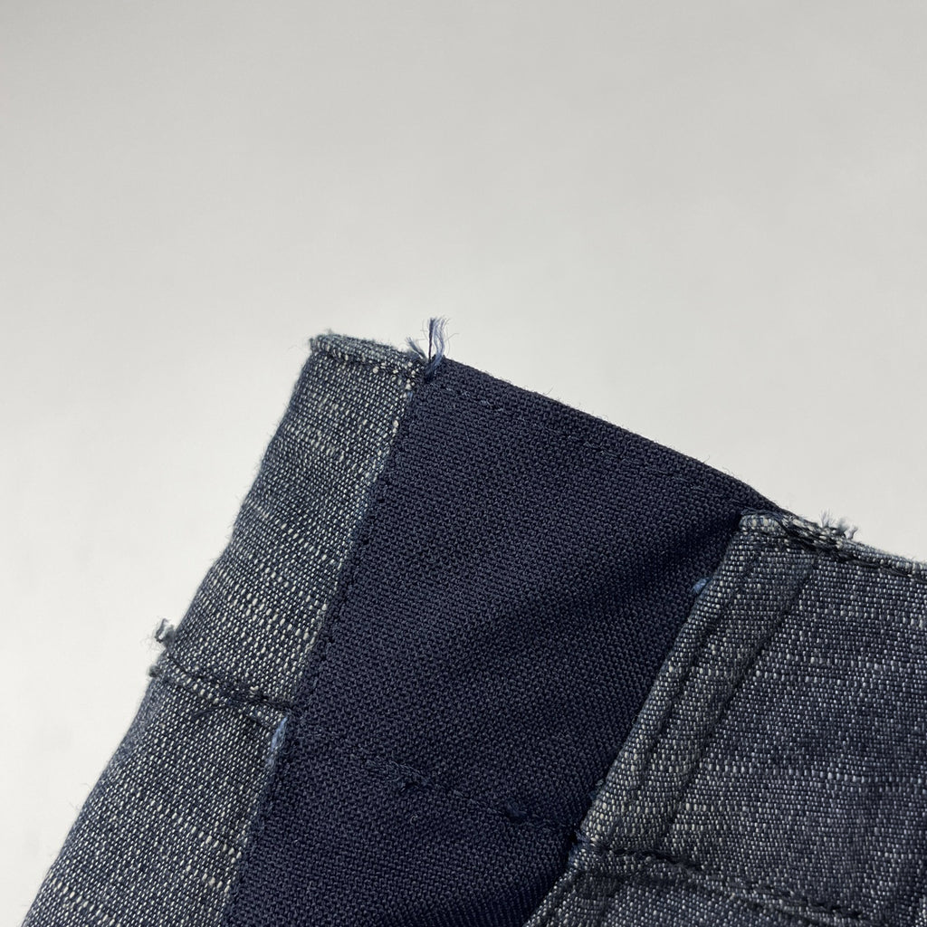 シャネル ココマークボタン ストレートパンツ 裾スリット  ボトムス その他ボトムス コットン ポリウレタン ブルー レディース 【中古】 brapp