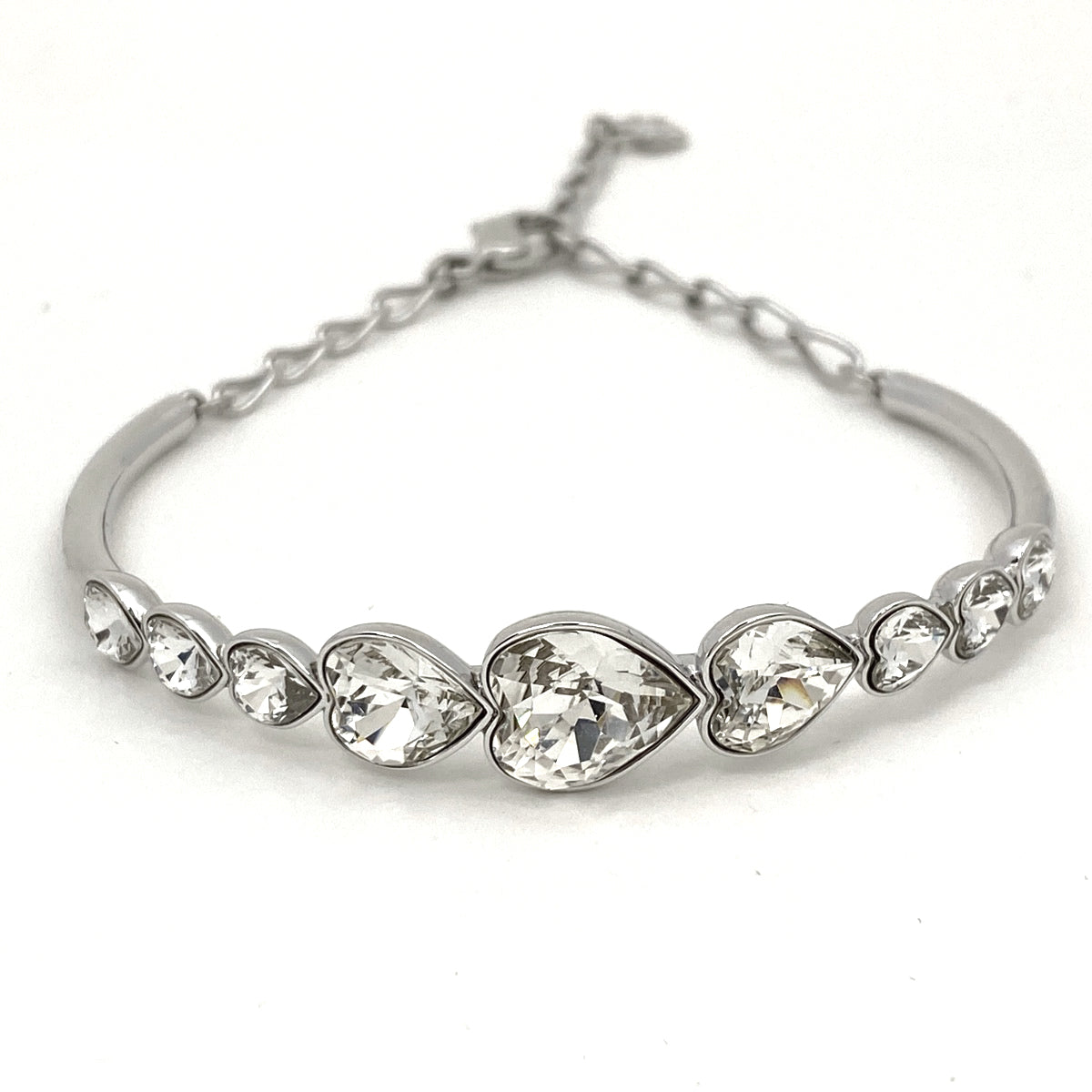 ハート型クリスタルブレスレット CHARLES & KEITH Malorie マロリー ハートクリスタル