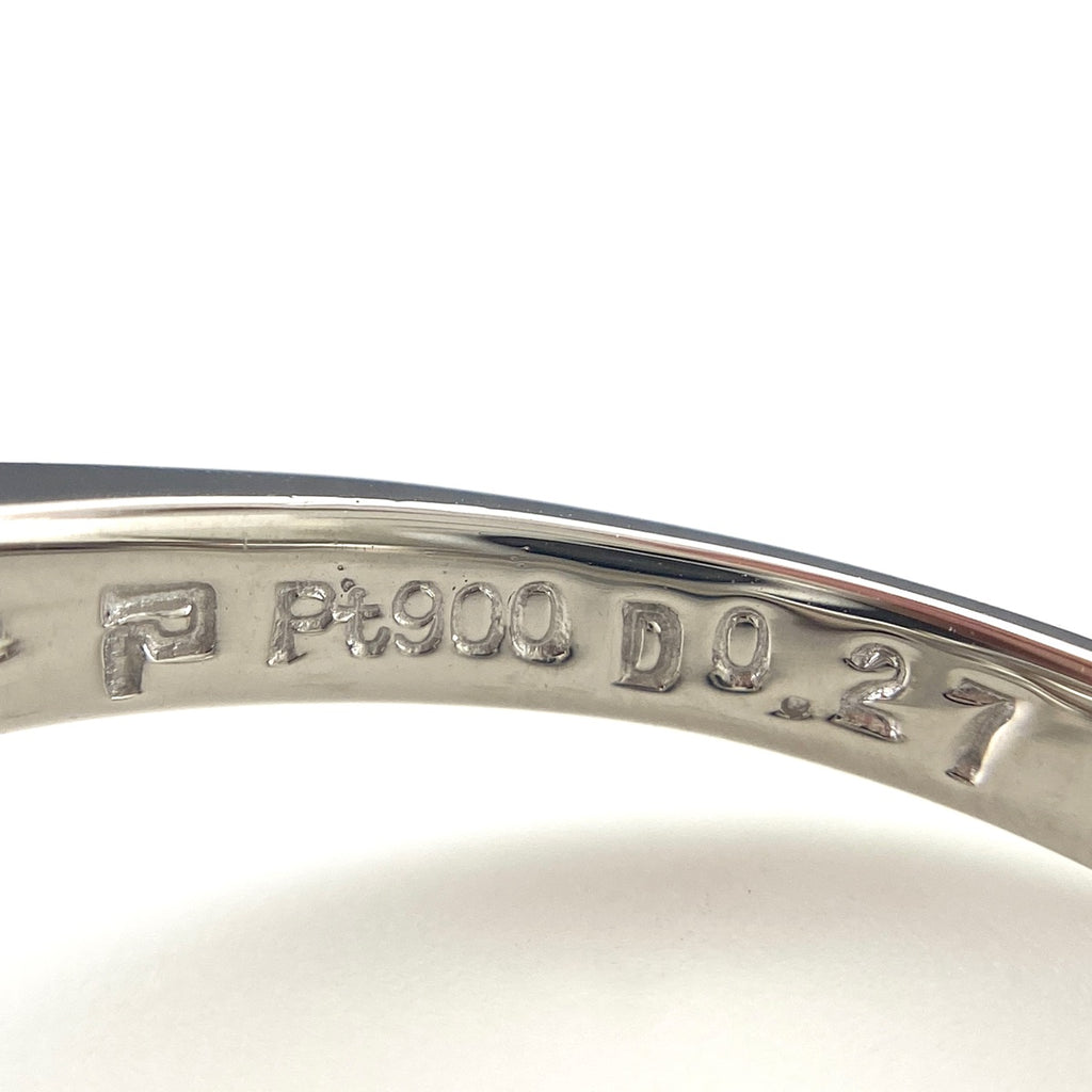 ポーラ パール デザインリング プラチナ 指輪 真珠 メレダイヤ リング 17号 Pt900 パール ダイヤモンド レディース 【中古】brjwl