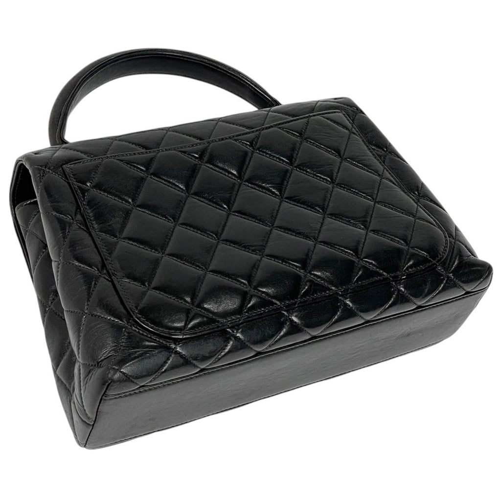 シャネル ココマーク ハンドバッグ マトラッセ ハンドバッグ レザー ブラック レディース 【中古】brbag