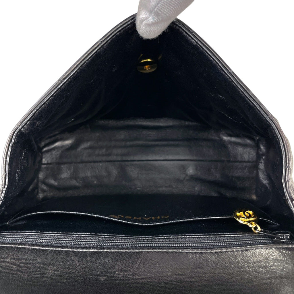 シャネル ココマーク ハンドバッグ マトラッセ ハンドバッグ レザー ブラック レディース 【中古】brbag