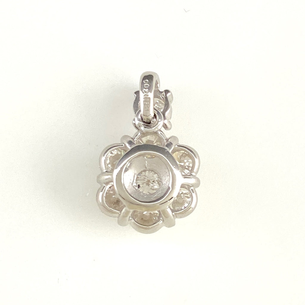 フラワーモチーフ ペンダントトップ プラチナ メレダイヤ 花 ペンダントトップ Pt900 ダイヤモンド レディース 【中古】nbjwl