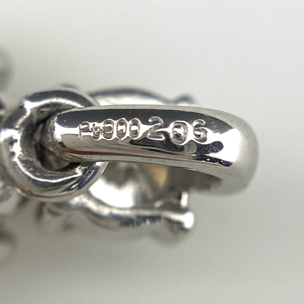フラワーモチーフ ペンダントトップ プラチナ メレダイヤ 花 ペンダントトップ Pt900 ダイヤモンド レディース 【中古】nbjwl