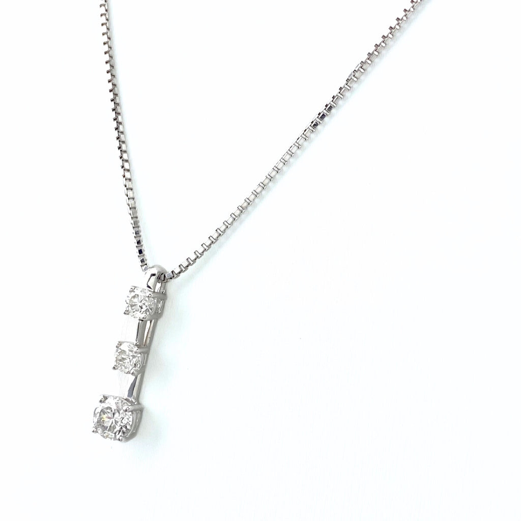 1‚00ctメレダイヤ デザインネックレス Pt850 バイセル公式】メレダイヤ デザインネックレス プラチナ