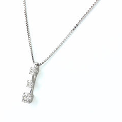 メレダイヤ デザインネックレス プラチナ ペンダント ネックレス Pt900 Pt850 ダイヤモンド レディース 【中古】nbjwl