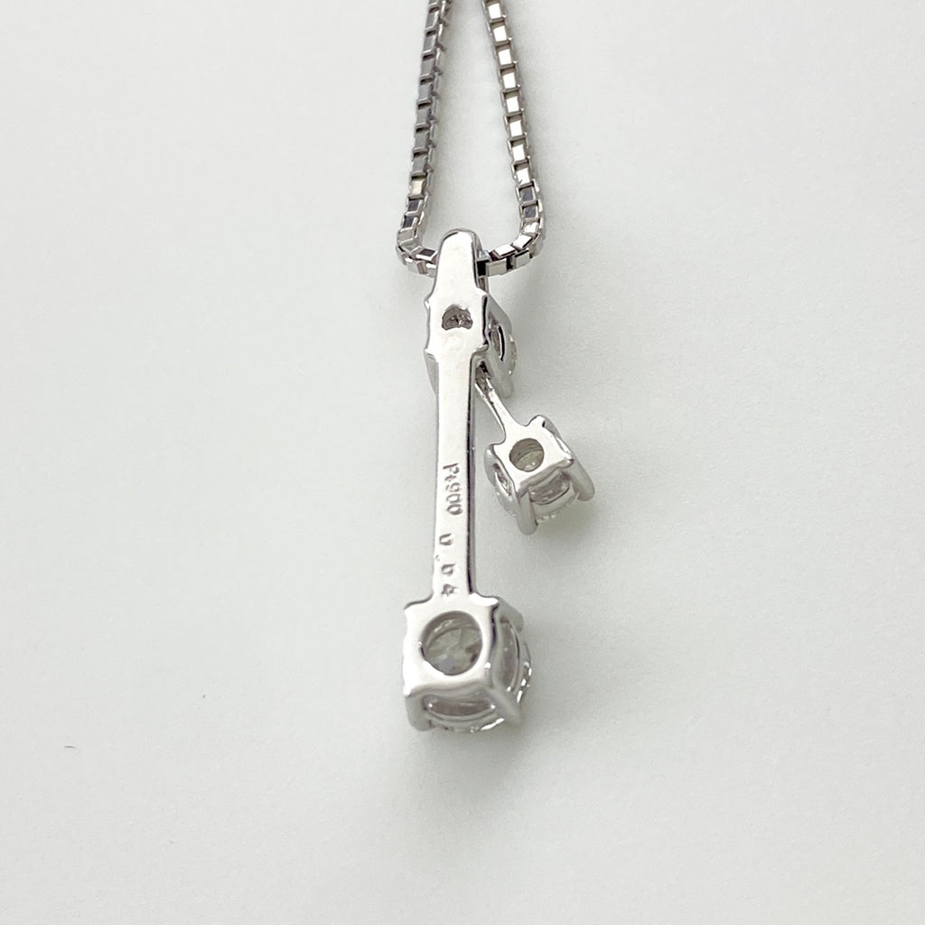 メレダイヤ デザインネックレス プラチナ ペンダント ネックレス Pt900 Pt850 ダイヤモンド レディース 【中古】nbjwl