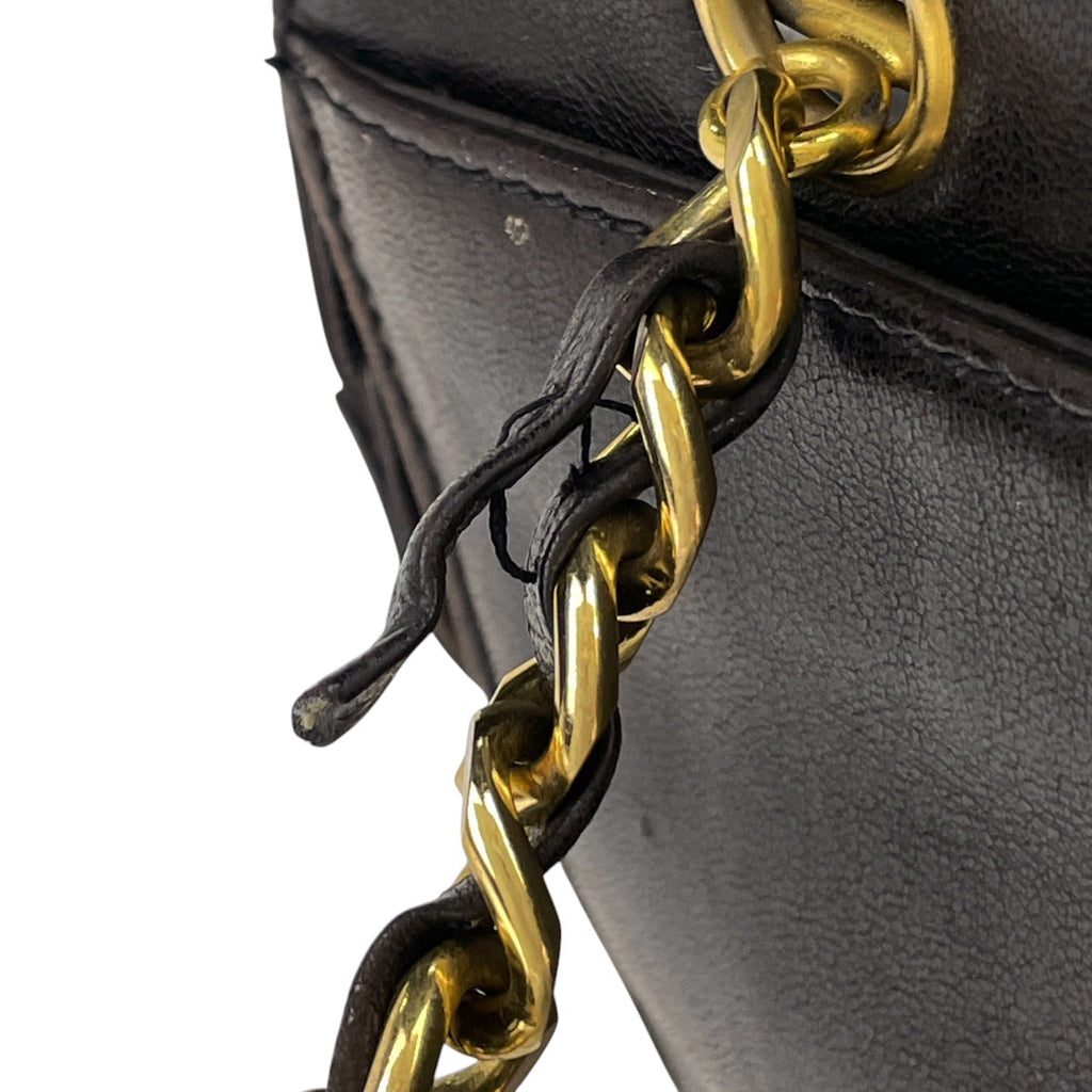 シャネル ココマーク チェーン トートバッグ ショルダーバッグ トートバッグ レザー ブラウン レディース 【中古】 brbag