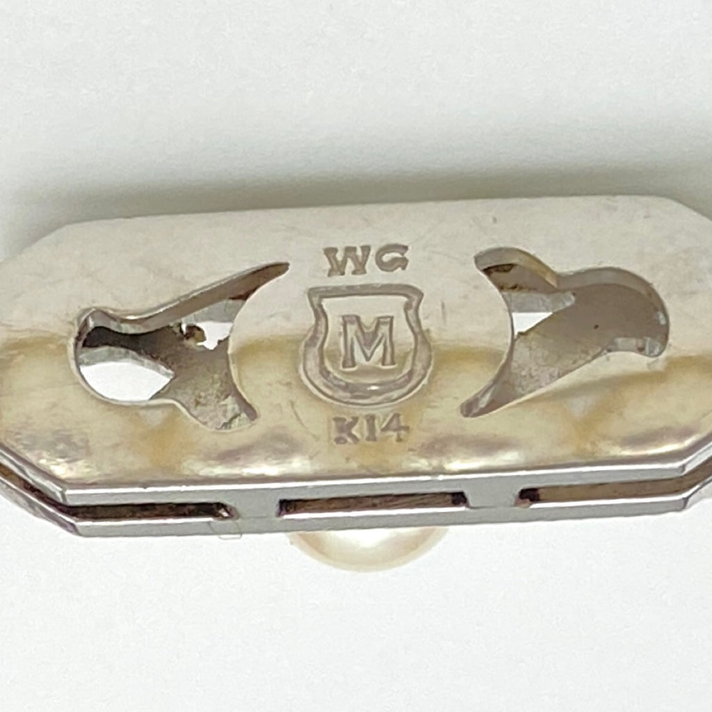 【在庫一掃】 ミキモト パール デザインネックレス WG ホワイトゴールド 真珠 ネックレス K14 WG パール レディース 【中古】brjwl
