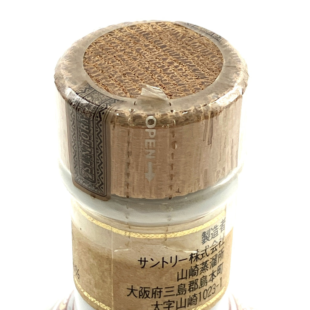 【東京都内限定発送】 サントリー SUNTORY 山崎12年 錦赤玉瓔珞文風物絵 有田焼 600ml 国産ウイスキー 【古酒】