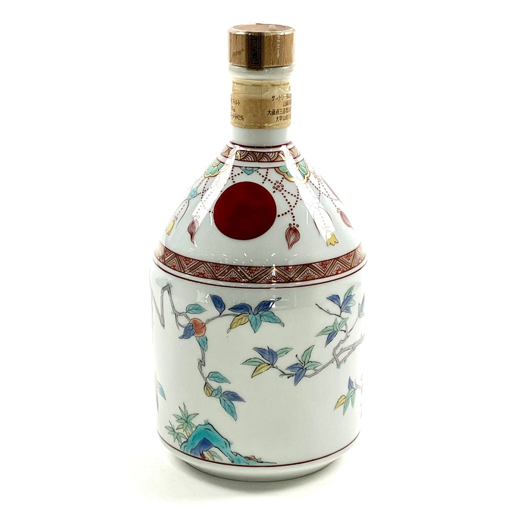 【東京都内限定発送】 サントリー SUNTORY 山崎12年 錦赤玉瓔珞文風物絵 有田焼 600ml 国産ウイスキー 【古酒】