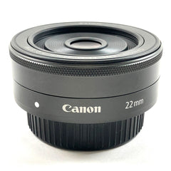キヤノン Canon EF-M 22mm F2 STM ブラック 一眼カメラ用レンズ（オートフォーカス） 【中古】